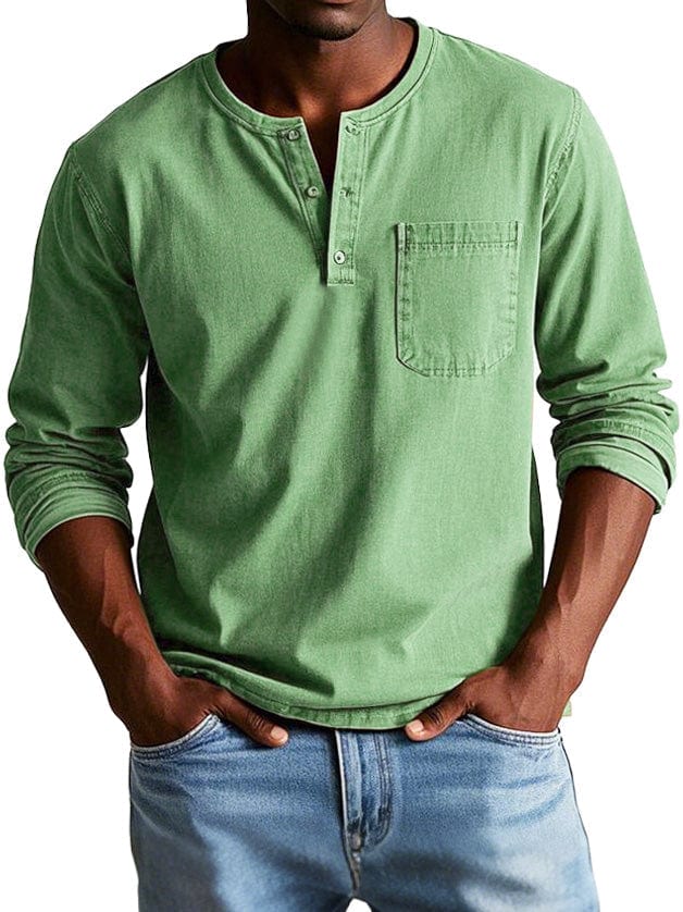 Octavio | Camiseta henley vintage