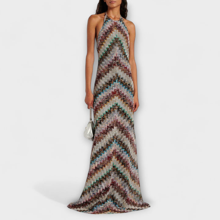 Reese | Vestido de punto en espiga multicolor