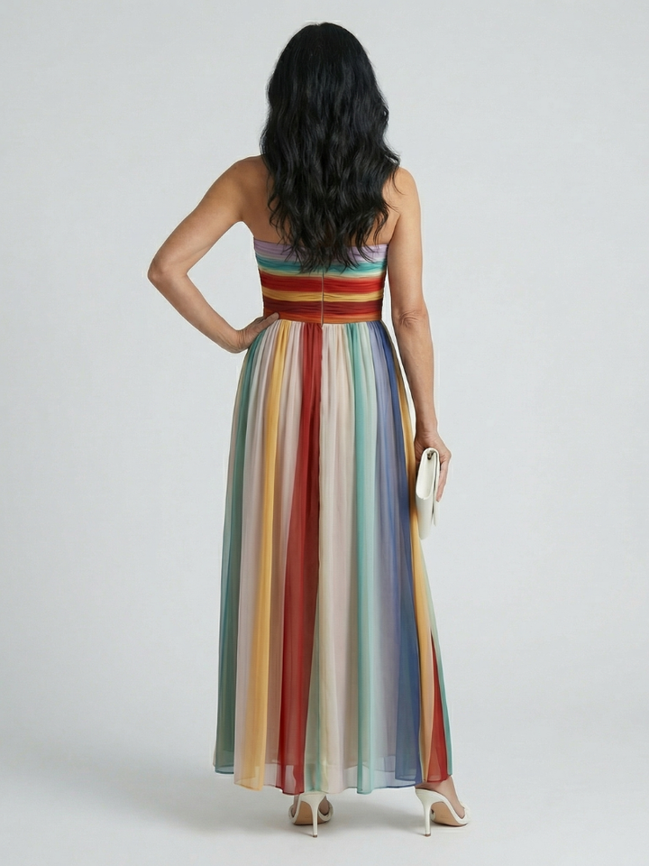 Dafne | Vestido maxi a rayas