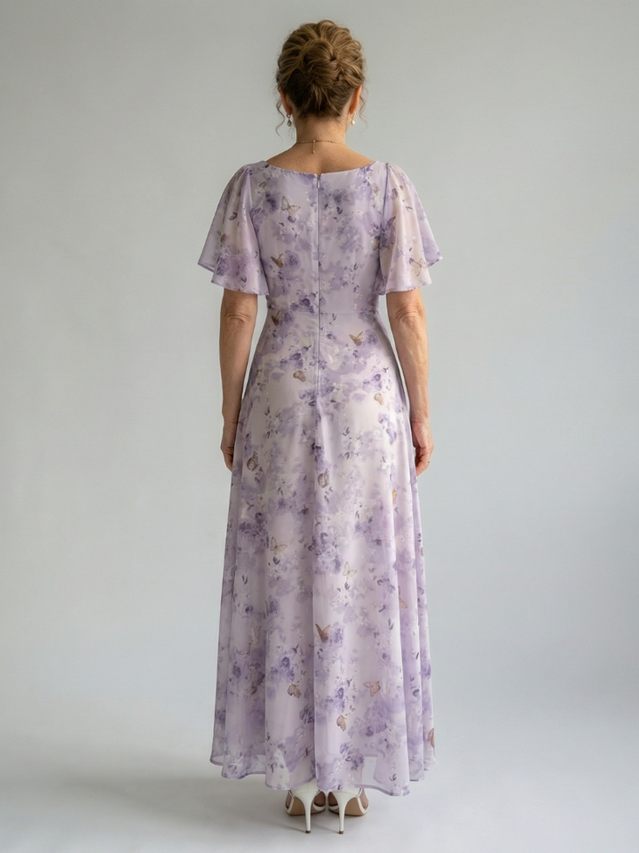 Ivet | Vestido midi con mangas de volante