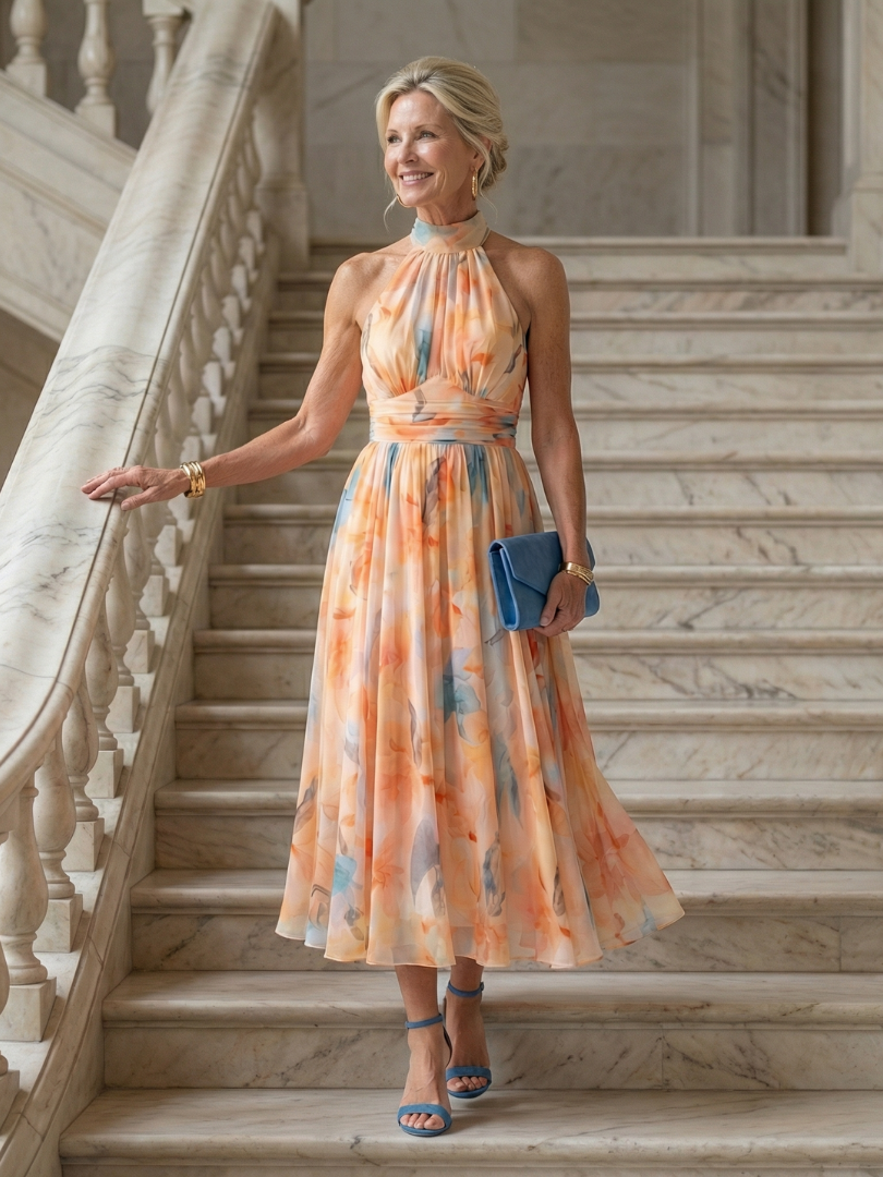 Virginia | Vestido midi halter