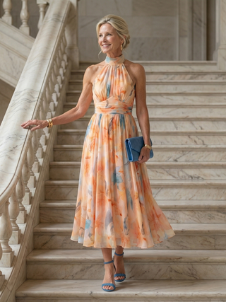 Virginia | Vestido midi halter