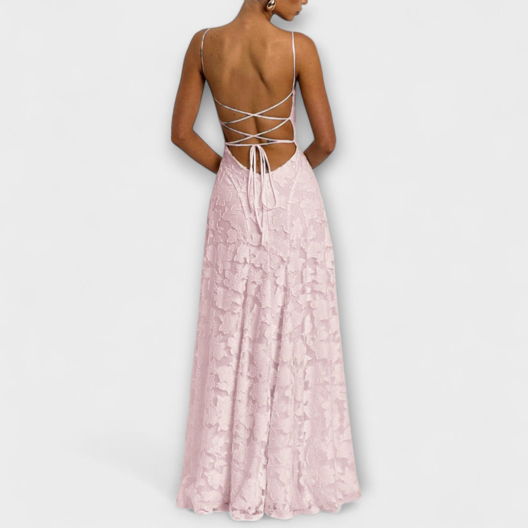 Itziar | Vestido maxi de jacquard