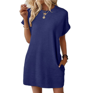 Elena – Vestido de Verano Minimalista con Cuello Redondo