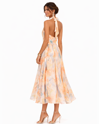 Arantxa | Vestido halter con estampado acuarela