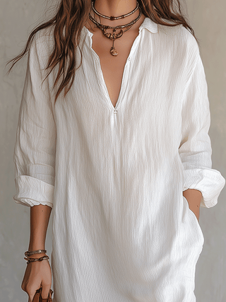 Kattalin | Vestido midi blanco boho