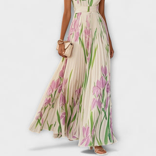 Neus | Vestido maxi de gasa floral