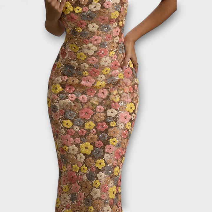 Ondina | Vestido maxi de lentejuelas estilo años 80