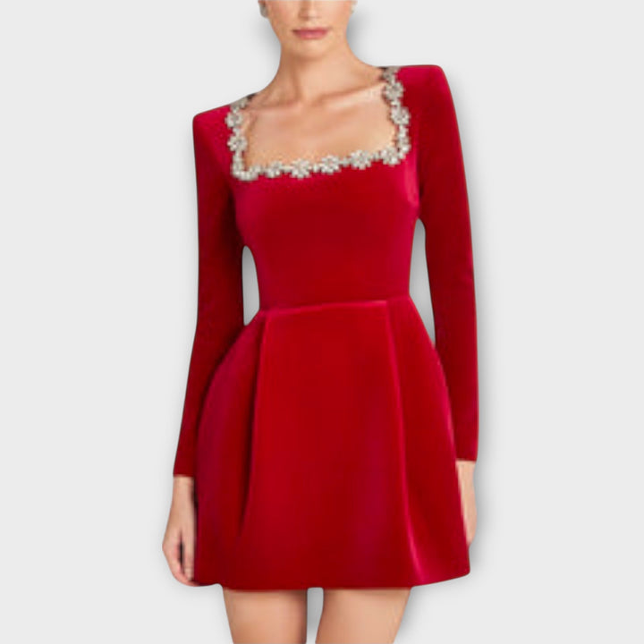 Wren | Vestido mini de terciopelo