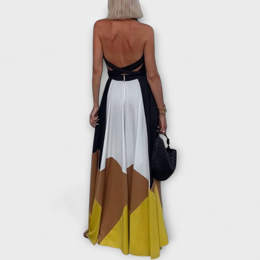 Nava | Vestido largo con espalda descubierta