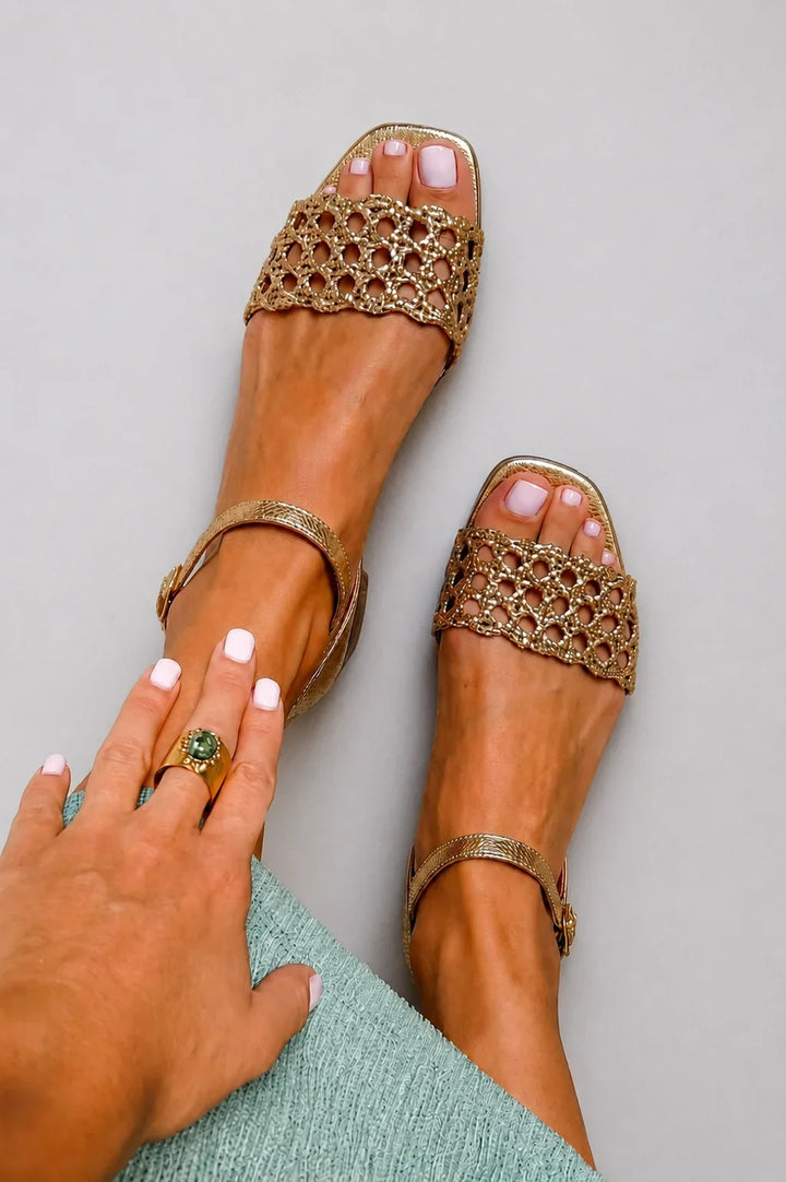 Ariadna | Sandalias doradas