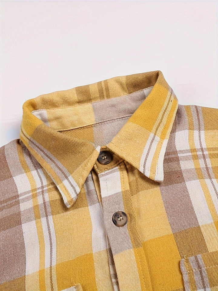 Odalys | Camisa de cuadros de manga larga