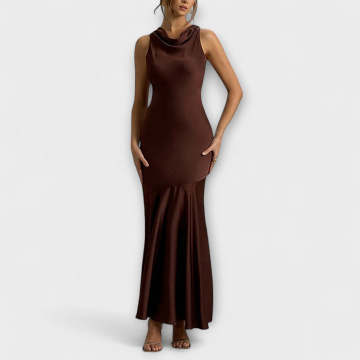Lennon | Vestido maxi satinado