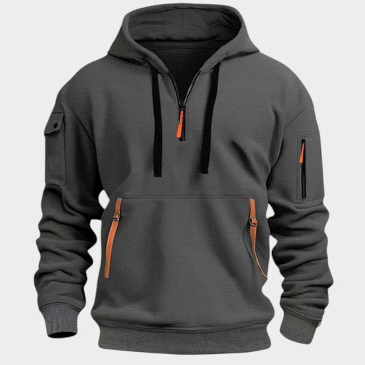Lisardo | Sudadera con capucha y cremalleras