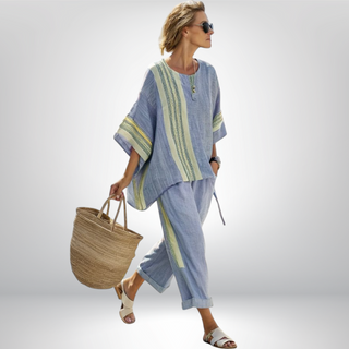 Jacinta | Conjunto boho a rayas