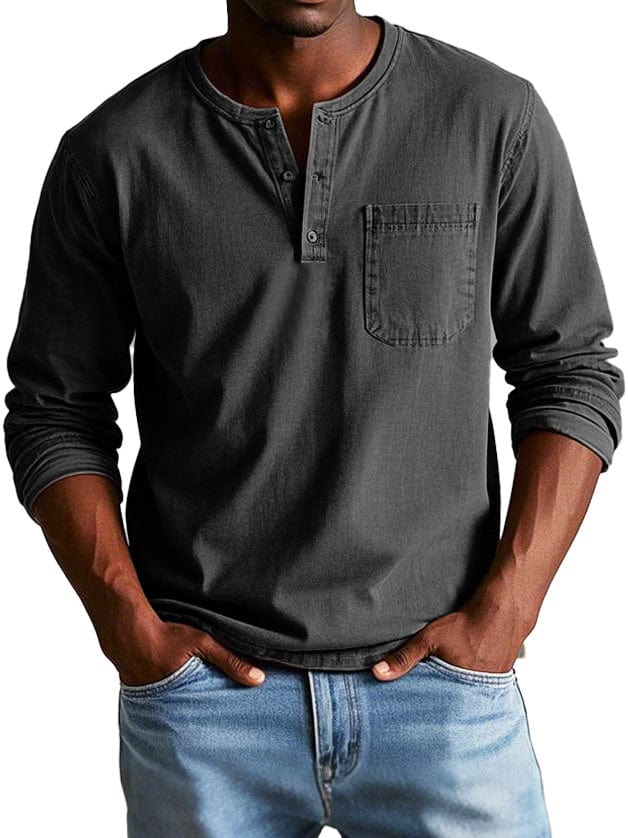 Octavio | Camiseta henley vintage