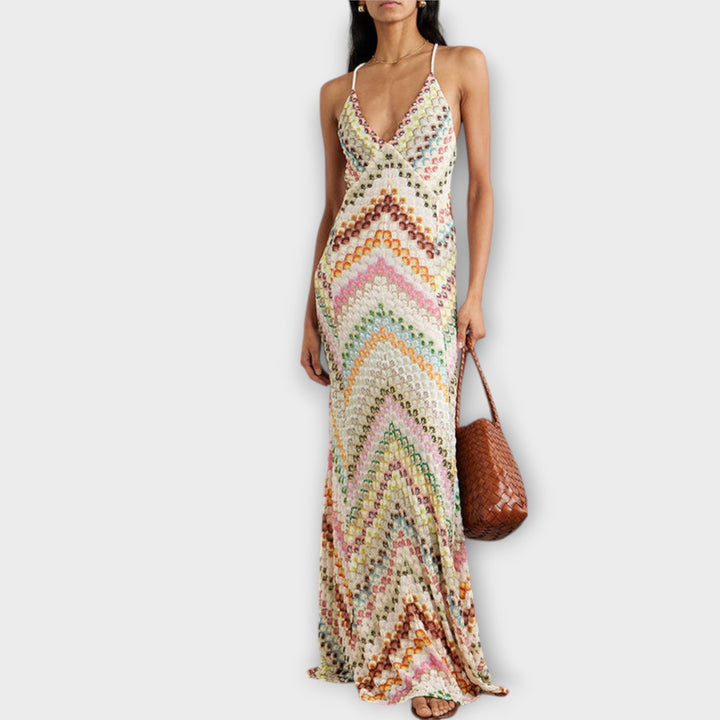 Remi | Vestido maxi de punto en espiga
