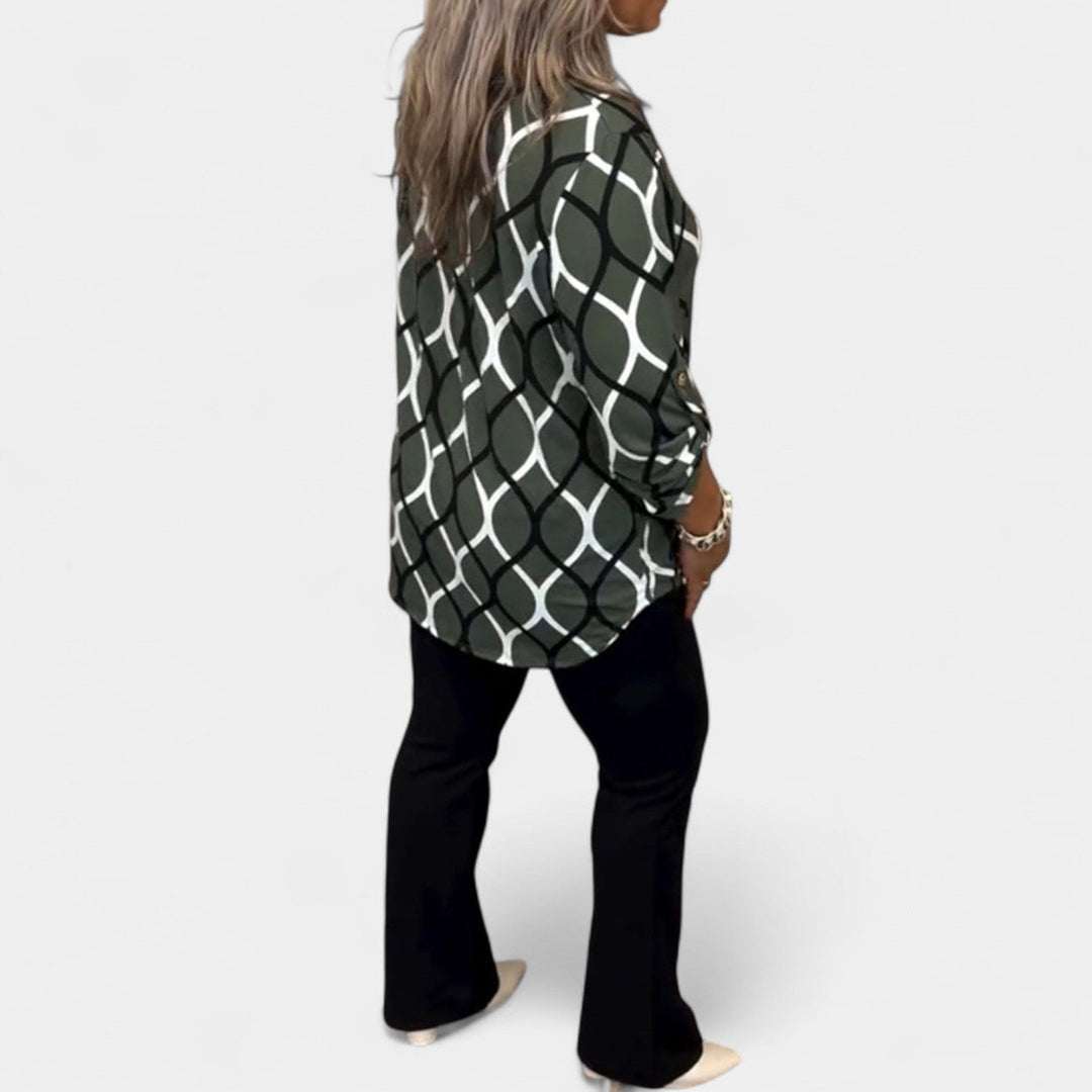 Erea | Blusa con estampado gráfico
