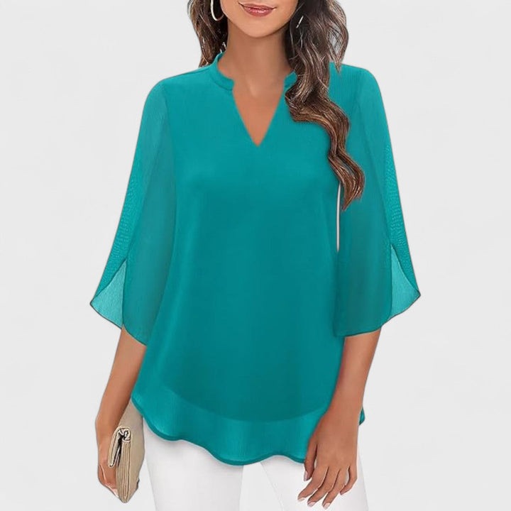 Eider | Blusa de gasa con escote en V