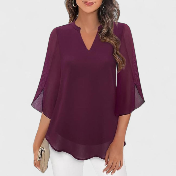 Eider | Blusa de gasa con escote en V