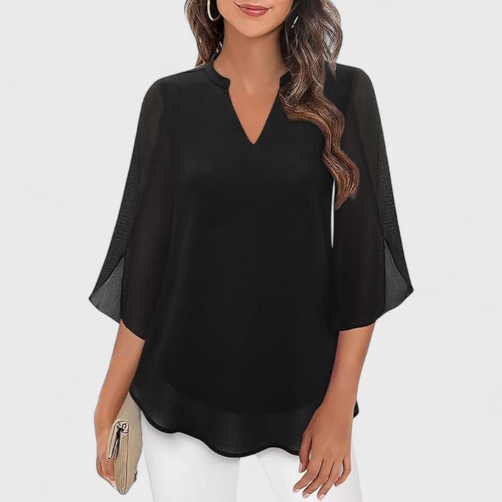 Eider | Blusa de gasa con escote en V