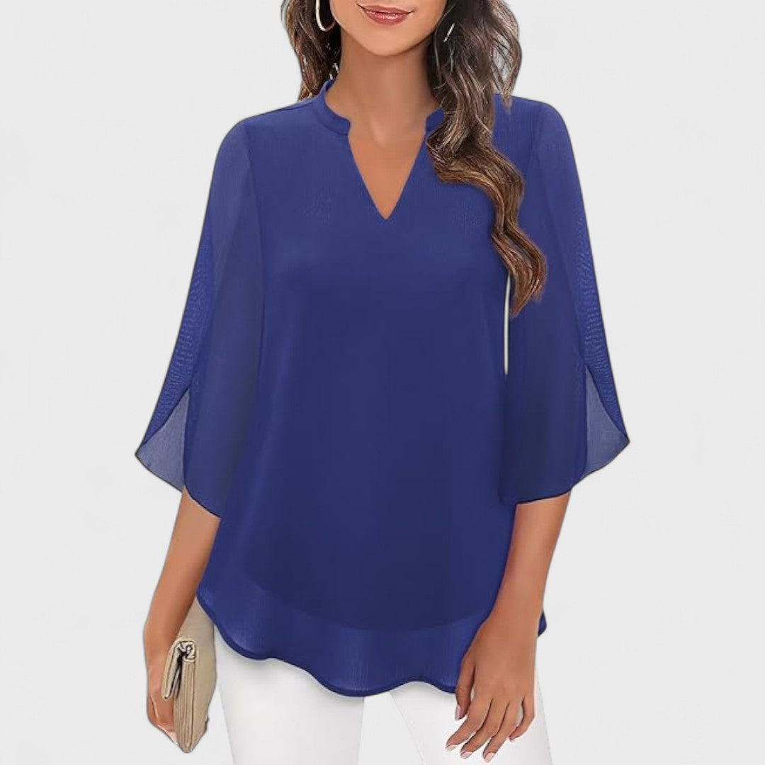 Eider | Blusa de gasa con escote en V