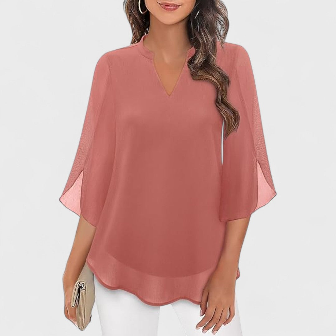 Eider | Blusa de gasa con escote en V