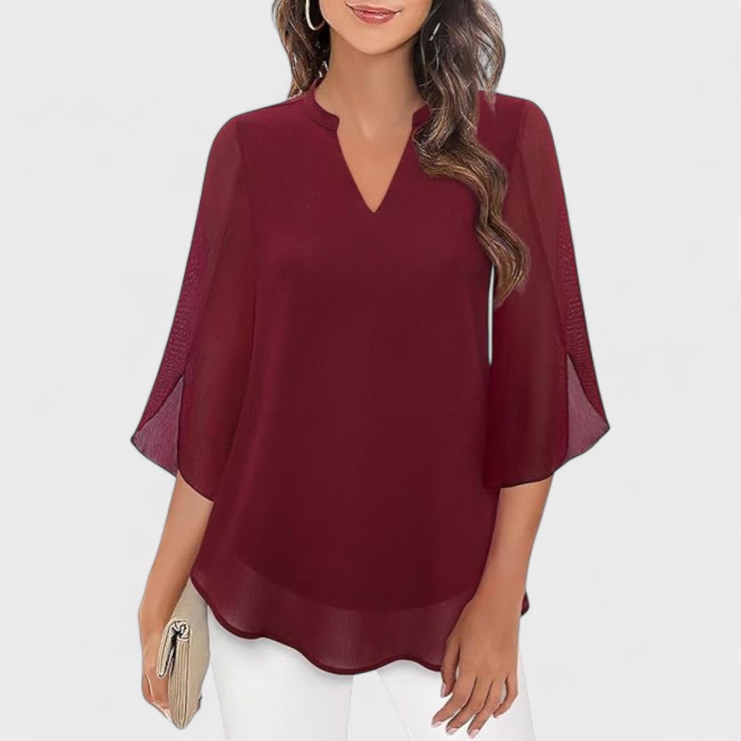 Eider | Blusa de gasa con escote en V