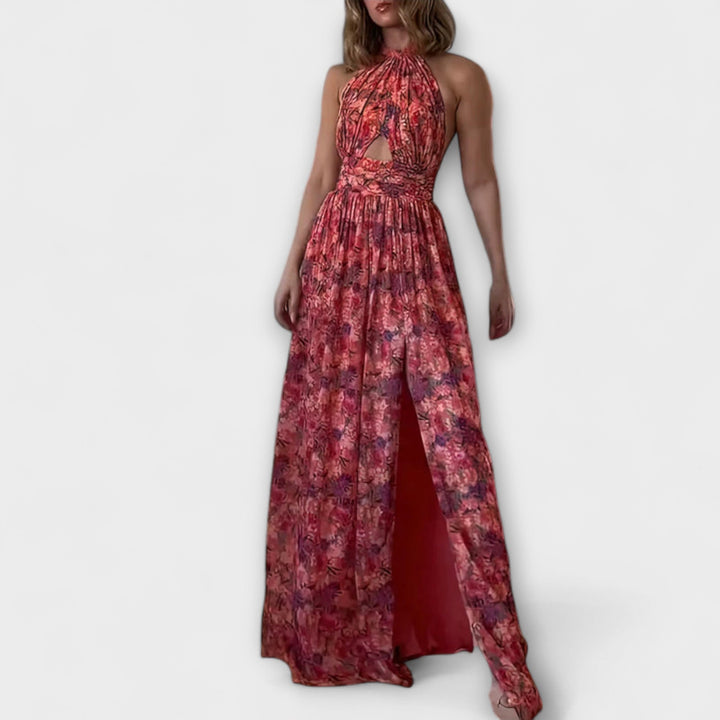 Nortrud | Vestido maxi floral con espalda descubierta
