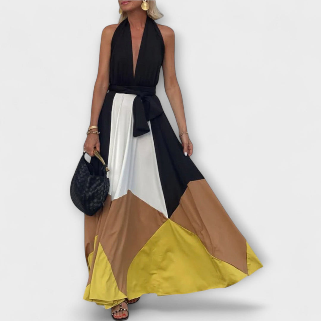 Nava | Vestido largo con espalda descubierta