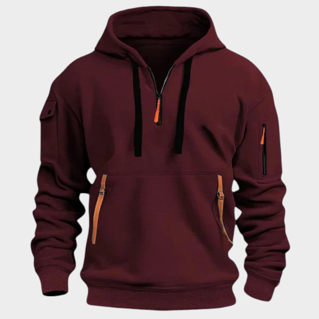 Lisardo | Sudadera con capucha y cremalleras