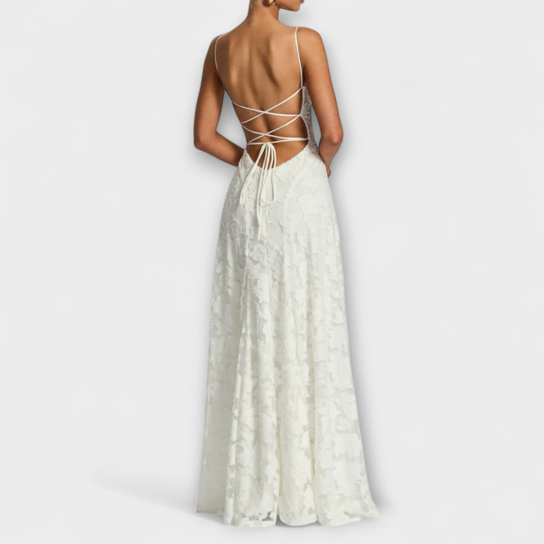 Itziar | Vestido maxi de jacquard