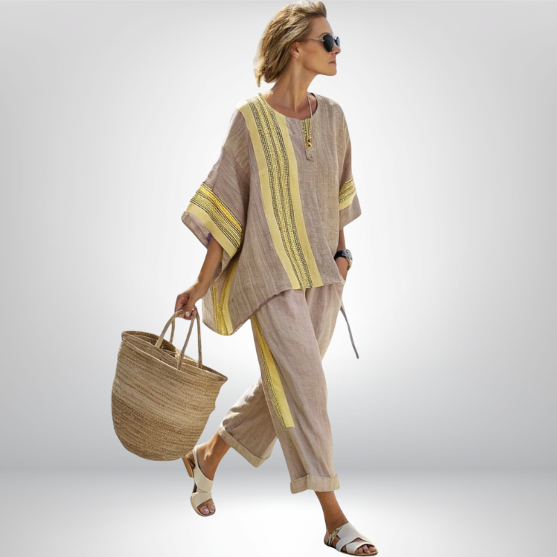 Jacinta | Conjunto boho a rayas