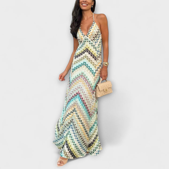 Remi | Vestido maxi de punto en espiga
