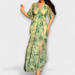 Lana | Vestido floral con escote en V