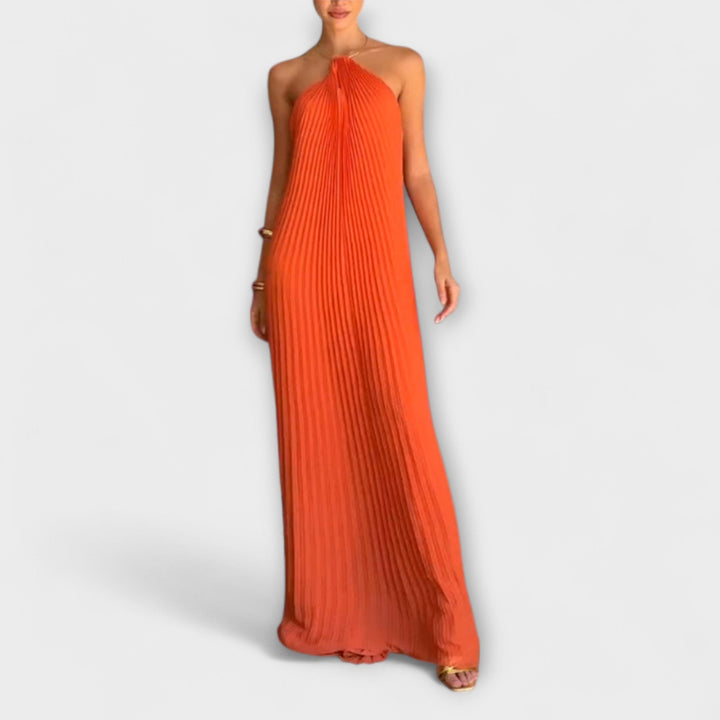 Poppy | Vestido con escote plisado