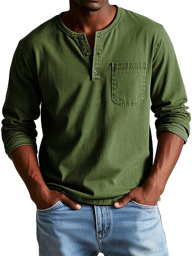 Octavio | Camiseta henley vintage