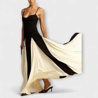 Ember | Vestido maxi con paneles de tul