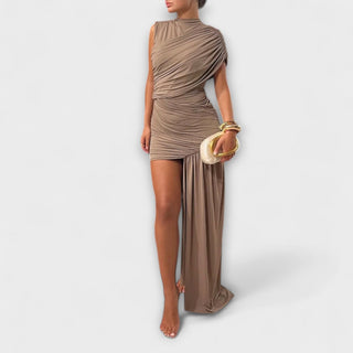 Penélope | Vestido ajustado con volantes