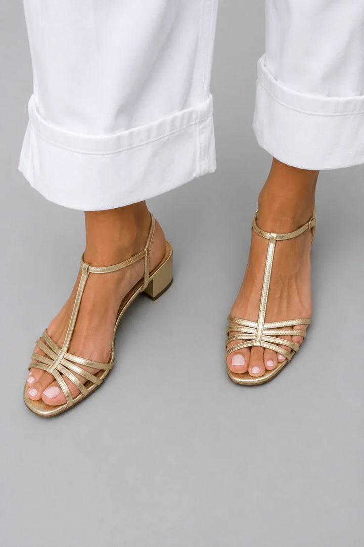 Alegra | Sandalias doradas elegantes