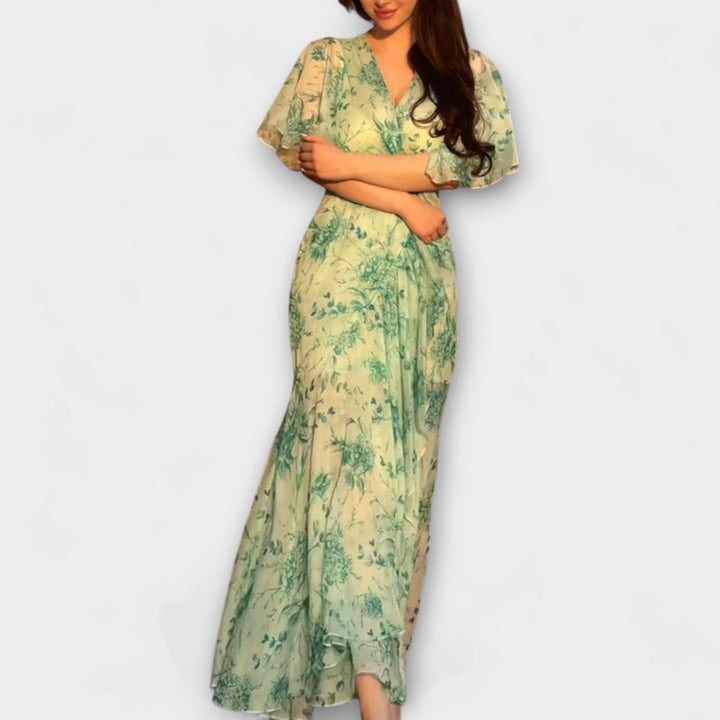 Lana | Vestido floral con escote en V