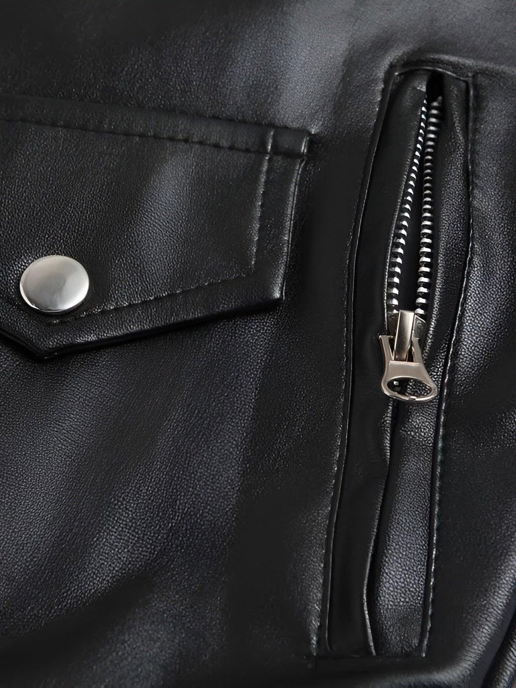 Austin | Chaqueta biker efecto piel