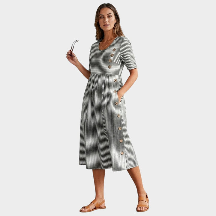 Helga | Vestido midi de rayas