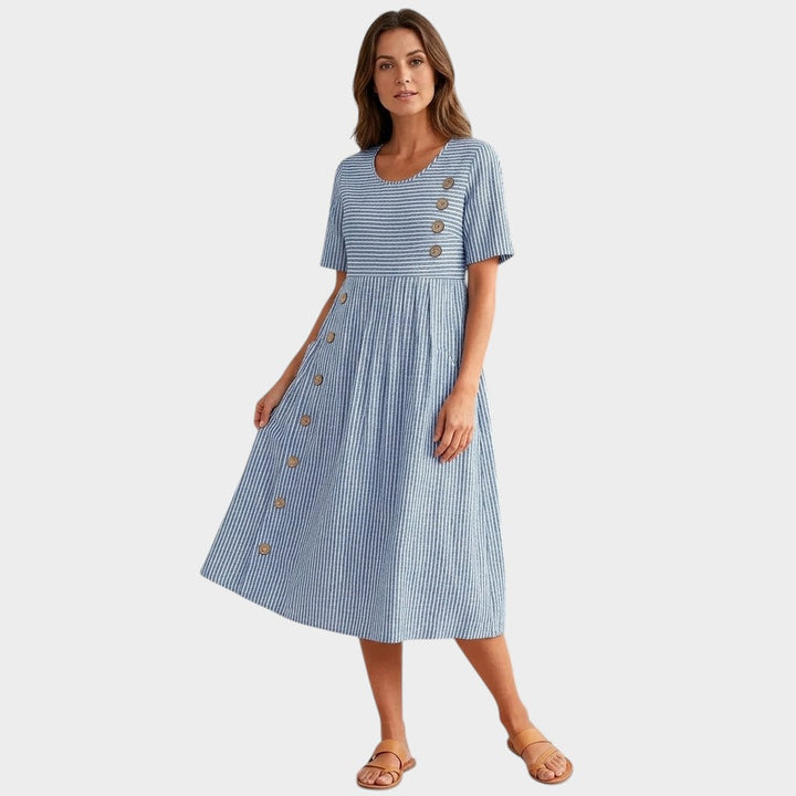 Helga | Vestido midi de rayas
