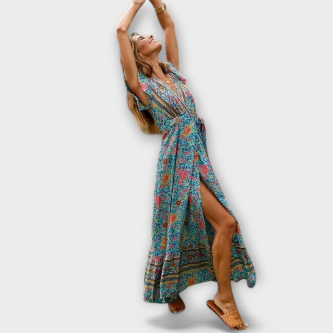 Shylin | Vestido maxi boho floral