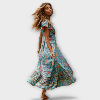 Shylin | Vestido maxi boho floral