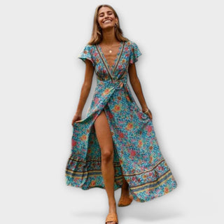 Shylin | Vestido maxi boho floral