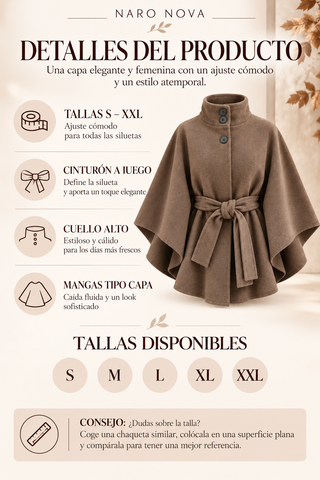 Chaira | Poncho suelto con cinturón