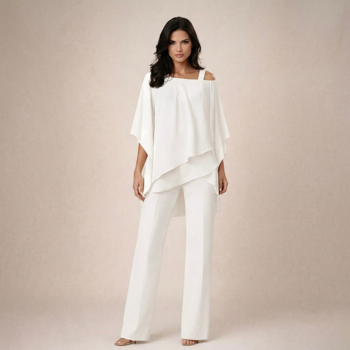 Rosalía | Conjunto con blusa de capas