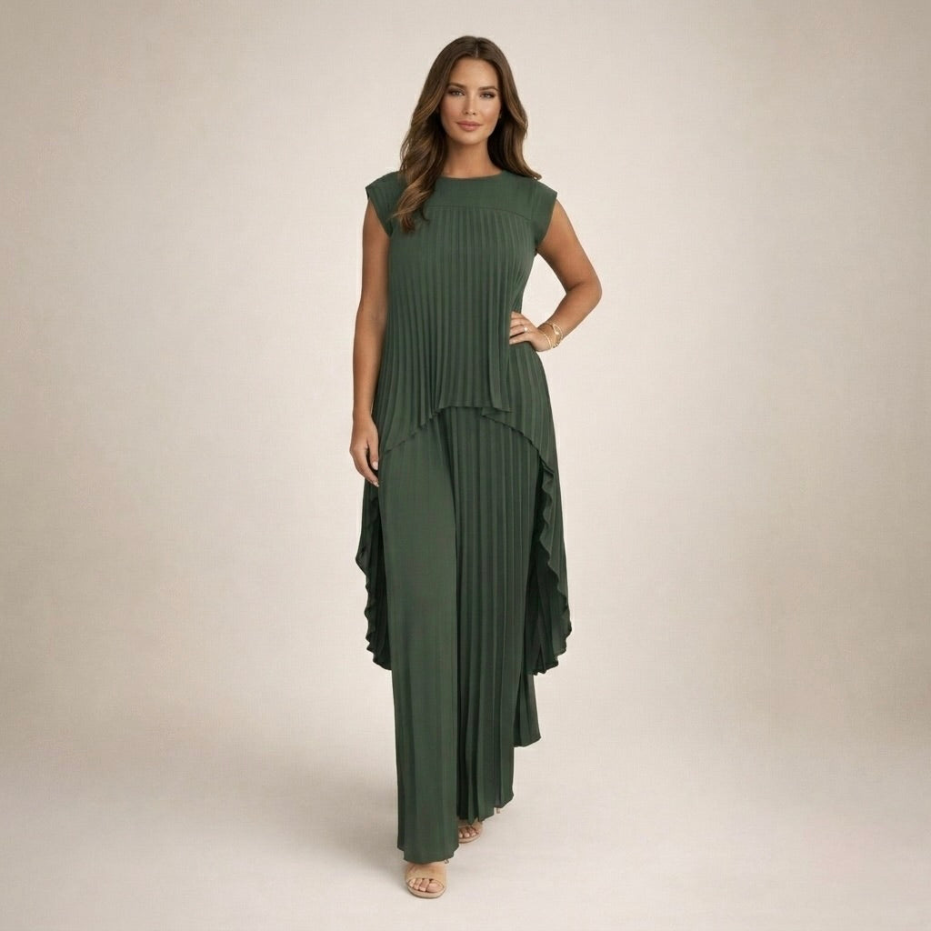 Halina | Conjunto plisado
